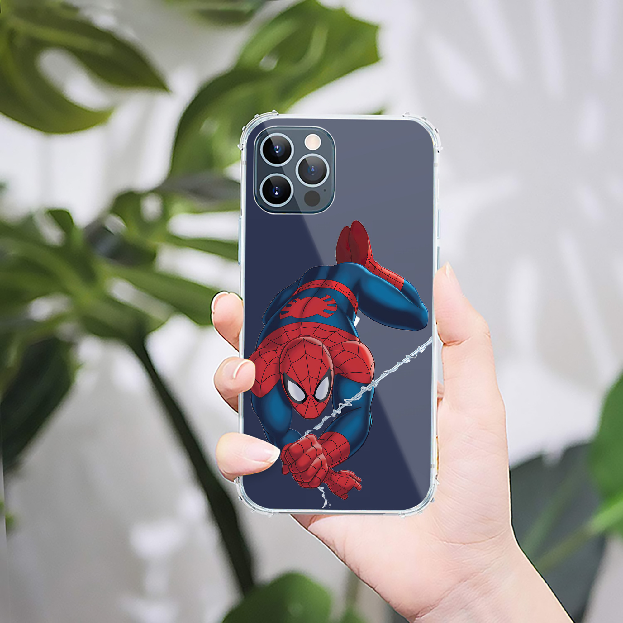 （画像用） Spider Man スパイダーマン 【iPhone 12シリーズ対応】透明スマホケース（クリアソフトケース）